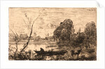 Ville d'Avray: Boatman on Pond (Evening), 1862 by Jean-Baptiste-Camille Corot