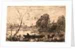 Ville d'Avray: Boatman on Pond (Evening), 1862 by Jean-Baptiste-Camille Corot