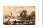 Ville d'Avray: Boatman on Pond (Evening), 1862 by Jean-Baptiste-Camille Corot