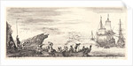 Sentinelle et trois debardeurs, 1644 by Stefano Della Bella