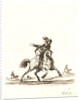 Cavalier qui court vers le devant, 1642- 1645 by Stefano Della Bella