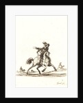 Cavalier qui court vers le devant, 1642- 1645 by Stefano Della Bella