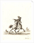 Cavalier qui court vers le devant, 1642- 1645 by Stefano Della Bella