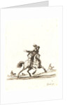 Cavalier qui court vers le devant, 1642- 1645 by Stefano Della Bella
