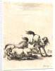 Combat de plusieurs chevaux, 1642- 1645 by Stefano Della Bella
