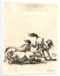 Combat de plusieurs chevaux, 1642- 1645 by Stefano Della Bella