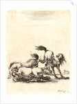 Combat de plusieurs chevaux, 1642- 1645 by Stefano Della Bella