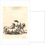 Combat de plusieurs chevaux, 1642- 1645 by Stefano Della Bella