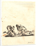 Deux equarisseurs ecorchent un cheval, 1642-1645 by Stefano Della Bella