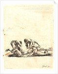 Deux equarisseurs ecorchent un cheval, 1642-1645 by Stefano Della Bella