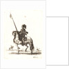 Cuirassier sur son cheval, 1642-1645 by Stefano Della Bella