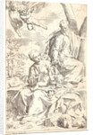Rest in Egypt, 17th century by Simone Cantarini