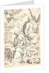 Rest in Egypt, 17th century by Simone Cantarini