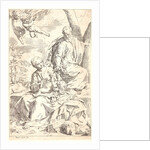 Rest in Egypt, 17th century by Simone Cantarini