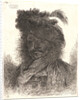 Head of Man Wearing a Fur Cap with a Plume, ca. 1648-1650 by Giovanni Benedetto Castiglione