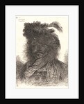 Head of Man Wearing a Fur Cap with a Plume, ca. 1648-1650 by Giovanni Benedetto Castiglione