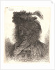 Head of Man Wearing a Fur Cap with a Plume, ca. 1648-1650 by Giovanni Benedetto Castiglione