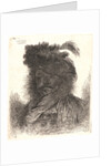 Head of Man Wearing a Fur Cap with a Plume, ca. 1648-1650 by Giovanni Benedetto Castiglione