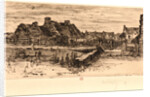 The Large Thatched Cottages (Les Grandes Chaumières), 19th century by Félix Hilaire Buhot