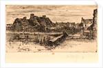 The Large Thatched Cottages (Les Grandes Chaumières), 19th century by Félix Hilaire Buhot