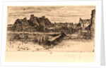 The Large Thatched Cottages (Les Grandes Chaumières), 19th century by Félix Hilaire Buhot