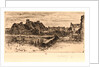 The Large Thatched Cottages (Les Grandes Chaumières), 19th century by Félix Hilaire Buhot