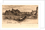 The Large Thatched Cottages (Les Grandes Chaumières), 19th century by Félix Hilaire Buhot
