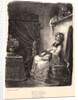 Marguerite at Her Spinning Wheel (Marguerite au rouet), 1828 by Eugène Delacroix