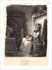 Marguerite at Her Spinning Wheel (Marguerite au rouet), 1828 by Eugène Delacroix