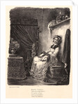 Marguerite at Her Spinning Wheel (Marguerite au rouet), 1828 by Eugène Delacroix