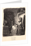 Marguerite at Her Spinning Wheel (Marguerite au rouet), 1828 by Eugène Delacroix