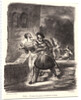 Mephistopheles and Faust Fleeing after the Duel (Méphistophélès et Faust fuyant après le duel), 1828 by Eugène Delacroix