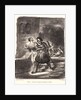 Mephistopheles and Faust Fleeing after the Duel (Méphistophélès et Faust fuyant après le duel), 1828 by Eugène Delacroix