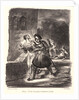 Mephistopheles and Faust Fleeing after the Duel (Méphistophélès et Faust fuyant après le duel), 1828 by Eugène Delacroix