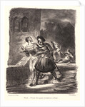 Mephistopheles and Faust Fleeing after the Duel (Méphistophélès et Faust fuyant après le duel), 1828 by Eugène Delacroix