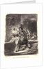Mephistopheles and Faust Fleeing after the Duel (Méphistophélès et Faust fuyant après le duel), 1828 by Eugène Delacroix