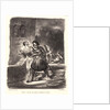 Mephistopheles and Faust Fleeing after the Duel (Méphistophélès et Faust fuyant après le duel), 1828 by Eugène Delacroix
