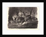 Faust and Mephistopheles Galloping on the Night of the Sabbath (Faust et Méphistophélès galopant dans la nuit du Sabbat), 1828 by Eugène Delacroix