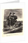 Faust, Mephistopheles, and the Water Dog (Faust, Méphistophélès et le barbet), 1828 by Eugène Delacroix