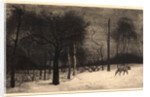 Winter (Hiver, ou le Loup dans la Neige) by Félix Bracquemond