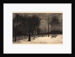 Winter (Hiver, ou le Loup dans la Neige) by Félix Bracquemond