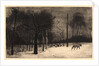Winter (Hiver, ou le Loup dans la Neige) by Félix Bracquemond