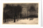 Winter (Hiver, ou le Loup dans la Neige) by Félix Bracquemond