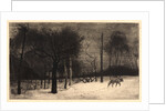 Winter (Hiver, ou le Loup dans la Neige) by Félix Bracquemond