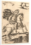Marcus Curtius, 16th century by Marcantonio Raimondi