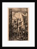 La Rue des Toiles, Bourges, 19th century by Charles Meryon