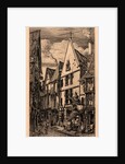 La Rue des Toiles, Bourges, 19th century by Charles Meryon