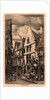 La Rue des Toiles, Bourges, 19th century by Charles Meryon