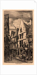 La Rue des Toiles, Bourges, 19th century by Charles Meryon
