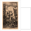La Rue des Toiles, Bourges, 19th century by Charles Meryon